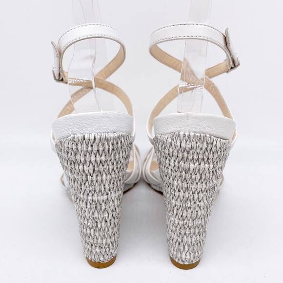 AGL Women's Dora Ankle Strap Wedge Sandal White Plumba Size US 11 EU 41 - Picture 4 of 14